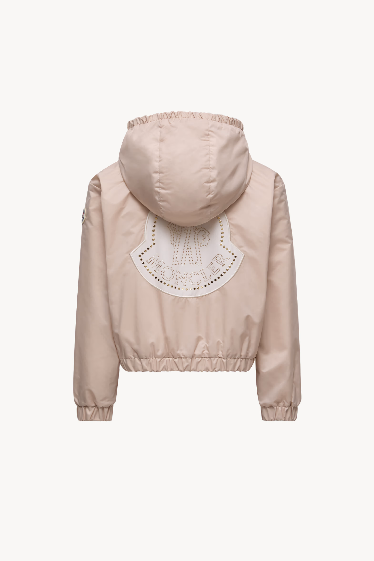 Saria Hooded Rain Jacket Girl Light Beige Moncler 3